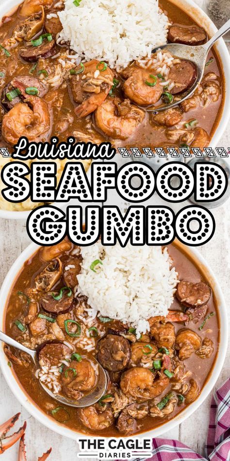 New Orleans Seafood Gumbo, Louisiana Seafood Gumbo, Best Gumbo Recipe, Cajun Recipes Authentic, Gumbo Recipe Easy, Seafood Gumbo Recipe, Comfort Food Healthy, Louisiana Seafood, Cajun Dishes