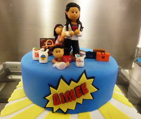 supermom cake Supermom Cake Design, Mom Birthday Cake Ideas Mothers, Mom Birthday Cake Ideas, Super Mom Cake, Supermom Cake, Decor Tort, Company Ideas, Birthday Cake For Mom, Cakes Flowers