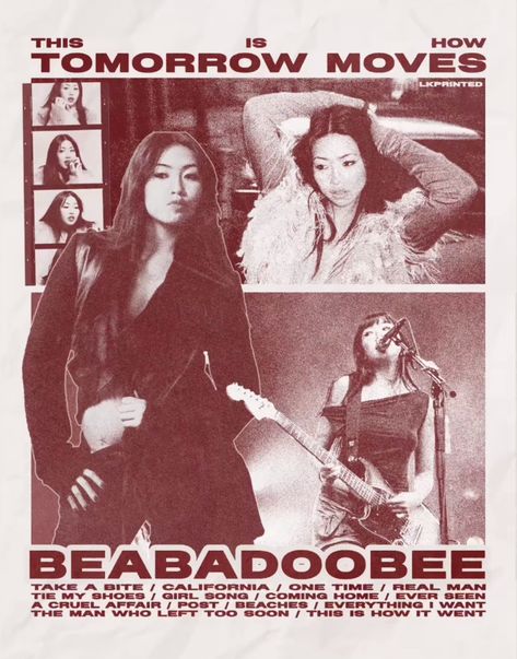 Beabadoobee Poster, Album Tracklist Poster, Music Poster Wall, Wall Art College, Tracklist Poster, Album Tracklist, Holly Springs Nc, Future Poster, Vintage Music Posters