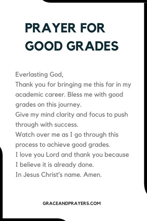 Being graded is stressful but you can turn to God for help with these 8 simple but powerful prayers for good or better grades. Things To Ask God For, Powerful Affirmations For Good Grades, Prayer For Good Grades, Christian Bible Quotes Inspirational, Prayer For School, Exam Prayer, Prayer For Studying, Turn To God, Prayer To God