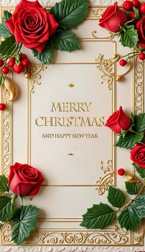 Wallpaper - Merry Christmas - AI creation Dream By Wombo, Merry Christmas And Happy New Year, Flower Images, Happy Birthday Cards, Birthday Cards, Merry Christmas, Happy Birthday, Birthday, Flowers