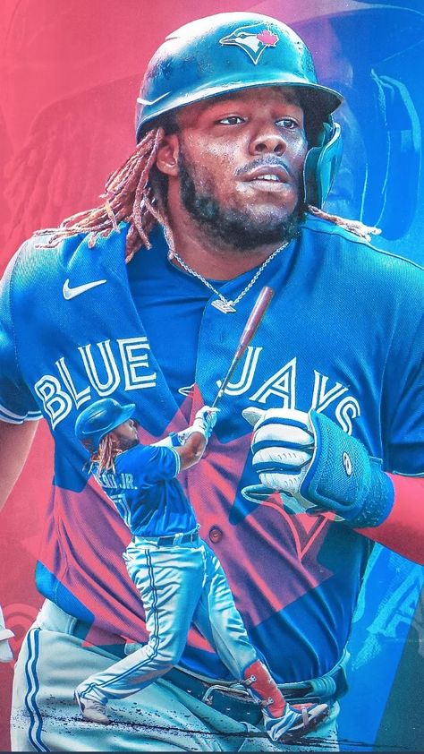 Mlb Baseball Players, Toronto Blue Jays Logo, Baseball Highlights, Vladimir Guerrero Jr, Baseball Banner, Baseball Wallpaper, Baseball Girlfriend, Mlb Wallpaper, Baseball Photography