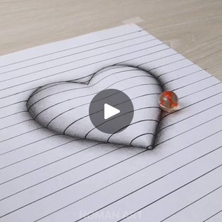 3d Pictures 3d Drawings, 3d Heart Painting, Infinity Drawing, 3d Pictures, 3d Heart, Heart Drawing, 3d Drawings, Crayon Art, Diy Creative Crafts