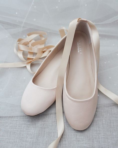 Women Shoes Champagne Satin Flats With Satin Ankle Tie or | Etsy Fall Wedding Shoes, Bridesmaids Shoes, Ribbon Flats, Shoes Fall, Women's Slip Ons, Bridal Flats, Evening Flats, Wedding Flats, Bridesmaid Shoes