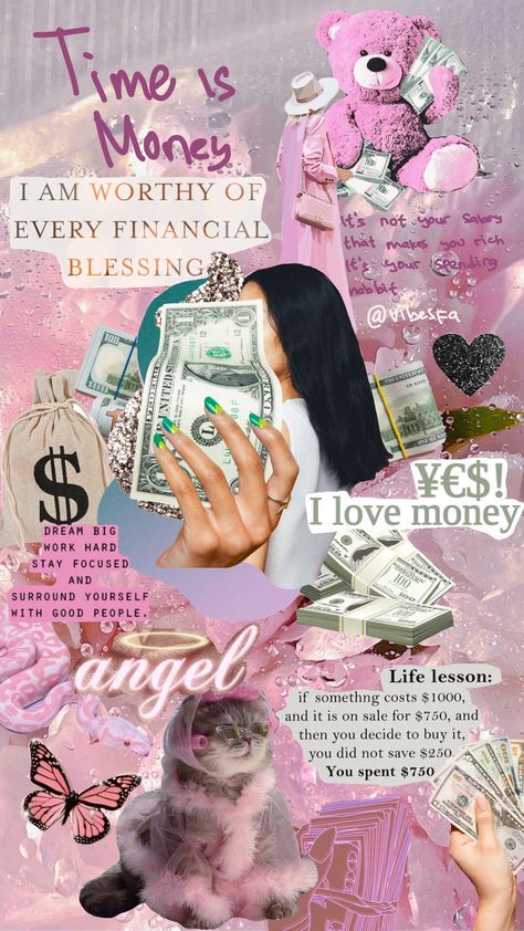 #moneyaesthetic #moneywallpaper #moneyillustration #money #richwoman #moneyquotes #financialmotivation girl power Money Love Wallpaper, Aesthetic Money Wallpapers, Money Wallpapers, I Love Money, Affirmation Wallpapers, Aesthetic Money, Money Affirmation, Aries Art, Money Saving Methods