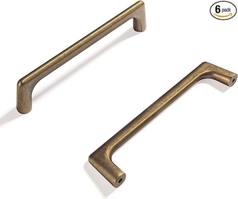 Goo-Ki Durable Antique Brass zinc Alloy Cabinet pulls for Drawer,Cupboard, Wardrobe-5.04 inch(128mm) Hole Center,6 Pack - Amazon.com Antique Brass Cabinet Pulls, Silver Cabinets, Antique Cupboard, Brass Cabinet Pulls, Cupboard Wardrobe, Wardrobe Cabinets, Drawer Hardware, Modern Cabinets, Cabinet And Drawer Pulls