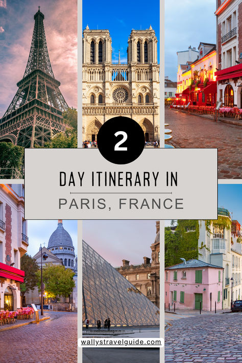 Sites of Paris, Eiffel Tower, Notre Dame, Sacre Coeur , the Louvre, and the Montmartre Neighborhood 2 Days Paris, 2 Day Itinerary Paris, Paris In 2 Days Itinerary, 2 Days In Paris Itinerary, Anniversary In Paris, Paris 2 Days Itinerary, Paris Travel Itinerary, London Paris Amsterdam Itinerary, Paris In Two Days