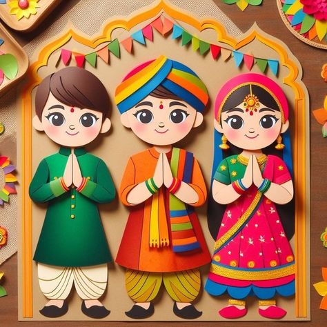 Diwali Classroom Decoration Indian, Diwali School Decoration Ideas, Navratri Art And Craft, Podium Decorations School, Podium Decorations, Diwali Poster For School, Navratri Decoration Ideas, Navratri Design, Navratri Decoration