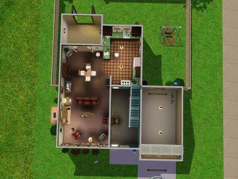 Harry Potter - Dursleys House - Downstairs Harry Potter Inspired Minecraft Houses, Harry Potter Bloxburg, Harry Potter Sims 4 Builds, Dursley House, Sims 4 Cc Harry Potter Decor, Harry Potter Dursleys House, The Dursleys House, Harry Potter Houses Traits, Harry Potter House Decor