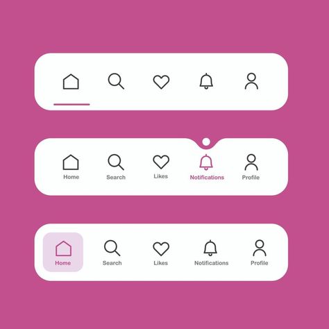 Bottom Tab Bar Menu Navigation Navigation Bar Design, Search Bar Design, Cta Button, Doctor App, To Do App, Bar Inspiration, Ui Components, Navigation Bar, Bar Menu