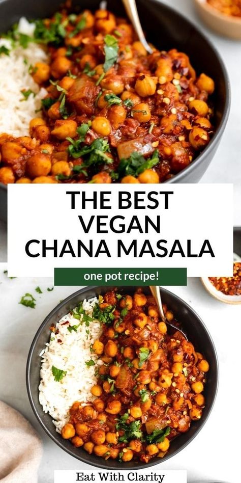 Chana Masala Recipe Easy, Vegan Chana Masala, Chickpea Tikka Masala, Vegan Chickpea Recipes, Chana Masala Recipe, Chickpea Masala, Vegan Chickpea Curry, Vegan Chickpea, Chickpea Recipes