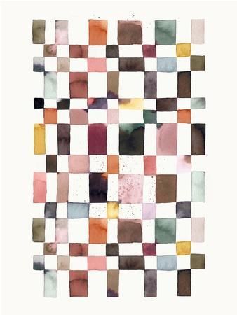 'Checker Watercolor' Art Print - Ninola Designs | Art.com Screen Printed Designs, Bar Art Prints, Checkered Wall Art, Checkered Art, Data Art, Theme Painting, Painted Frames, Print Design Trends, Upper House