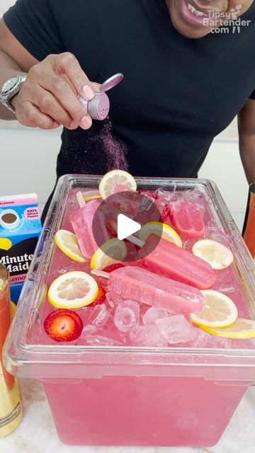 TIPSY BARTENDER 🍻🍹 on Instagram: "Pink lemonade popsicle jungle juice #cocktails #popsicle #lemon #lemonade" Pink Jungle Juice, Lemonade Jungle Juice, Tipsy Bartender Jungle Juice, Juice Cocktails, Tipsy Bartender, Jungle Juice, Lemon Lemonade, Pink Lemonade, Popsicles