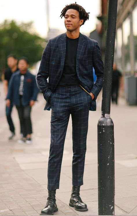 Casely Hayford, Men's Street Style Photography, Jeans Suit, Mens Fashion Dressy, London Fashion Week Mens, Mens Tailor, Clothes Reference, Mens Fashion Work, Best Dressed Man