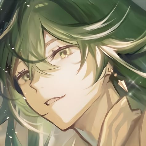 Anime Green Hair, Dark Green Hair, Green Characters, Anime Boy Hair, Male Icon, Picture Icon, Character Ideas, Dark Anime, Boy Art