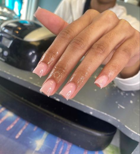 Natural Nails Manicure, Overlay Nails, Acrylic Overlay, 4a Natural Hair, Hard Nails, Nails Now, Colored Acrylic Nails, French Acrylic Nails, Work Nails