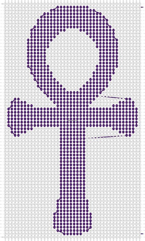 Alpha Graph, Ankh Egyptian, Grid Patterns, Graph Patterns, Knitting Machine Patterns, Pixel Image, Minecraft Projects, Bead Loom Patterns, Alpha Pattern