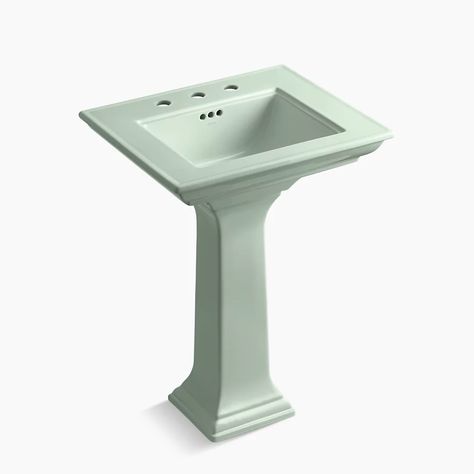 Memoirs Pedestal Sink with Stately Design, 8" Centers | K-2344-8 | KOHLER Kohler Memoirs, Pedestal Bathroom Sink, Creative Bathroom, Pedestal Sink, House Projects, Bathroom Sink, Aspen, Memoirs, Home Projects