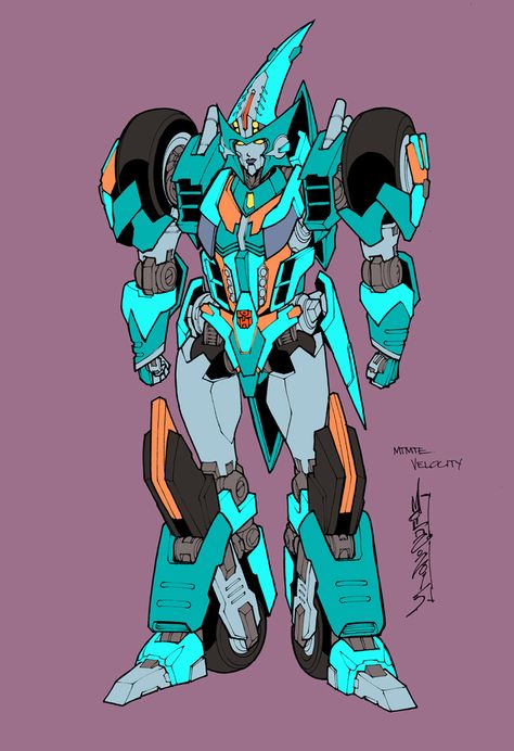 Transformers: More than Meets the Eye #41 New Fembot Designs, Names, and Details - Transformer World 2005 - TFW2005.COM Transformers Velocity, Idw Transformers Concept Art, Velocity Transformers, Transformers Painting, Female Transformers, Transformers Girl, Transformers Masterpiece, Beast Wars, Transformers Design