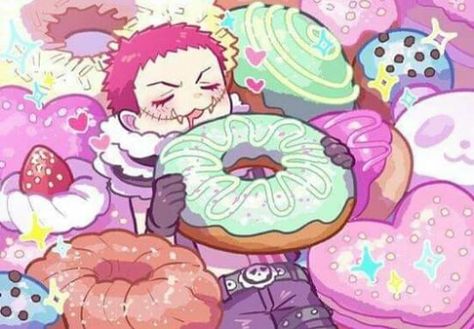 Katakuri donuts One Piece Katakuri, Katakuri One Piece, Katakuri Charlotte, Charlotte Family, Big Mom Pirates, Charlotte Katakuri, Big Mom, One Piece Funny, One Piece Drawing