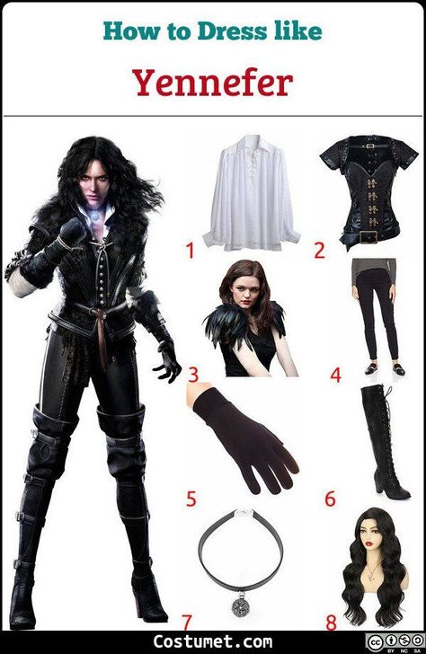 Yennifer Costume, Witcher Yennefer Outfit, Geralt And Yennefer Costume, Yennefer Halloween Costume, Yennefer Inspired Outfit, Witcher Halloween Costume, Yennefer Of Vengerberg Costume, The Witcher Outfit, Witcher Outfits