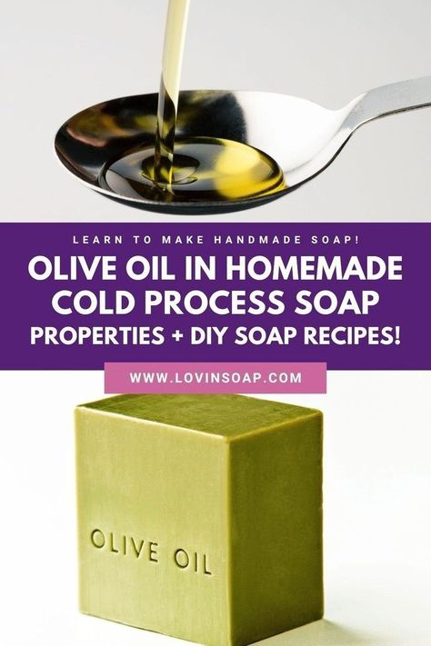 Learn about olive oil in homemade cold process soap making, including olive oil properties + DIY soap recipes, over at the Lovin’ Soap blog! In today’s soap making, olive oil, botanical name Olea Europaea (Olive) Oil, helps to produce a moisturizing, creamy rich lather. Read on to learn about the different types of olive oil, soaping with it, the fatty acid profile and soap qualities of olive oil, formulation, substitutes and of course, recipes! Click through to the Lovin' Soap blog! Olive Soap Recipe, Olive Oil Soap Recipe, Natural Soap Making Recipes, Olive Oil Moisturizer, Homemade Cold Process Soap, Diy Dish Soap, Natural Soaps Recipes, Diy Soap Recipe, Cold Process Soap Recipes