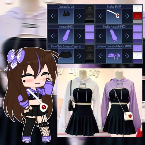 Gacha Club Black Outfits, Outfit Gacha Club Girl, Gacha Club Clothes Ideas Girl, Gacha Outfits Girl, Gacha Dress Ideas, Gacha Club Outfit Ideas Girl, Ropa Gacha Club, Gacha Club Outfit Ideas, Outfit Gacha