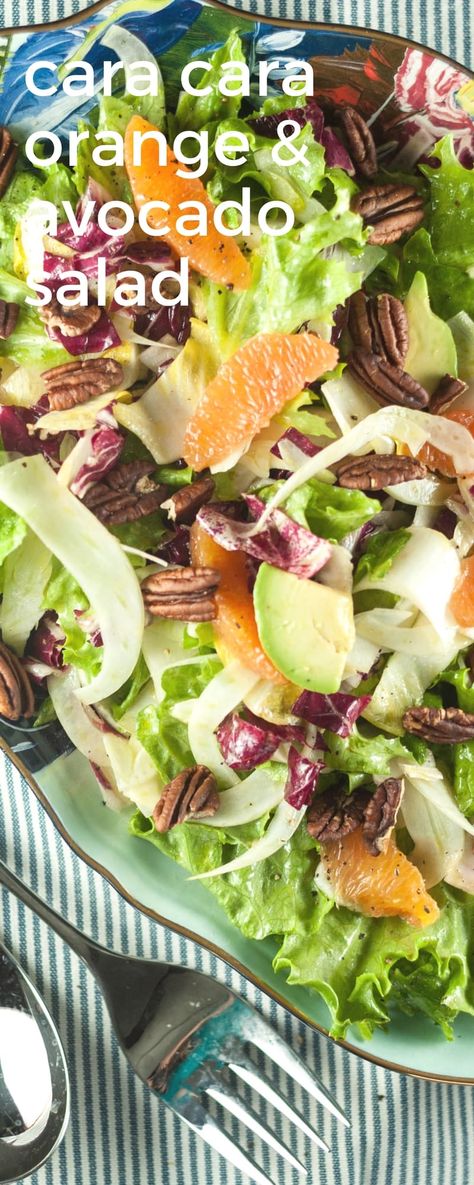 Orange Salad Recipes, Salad With Citrus, Vegetarian Gluten Free, Gluten Free Vegetarian Recipes, Orange Salad, Eat Salad, Light Dinner, Orange Recipes, Avocado Salad