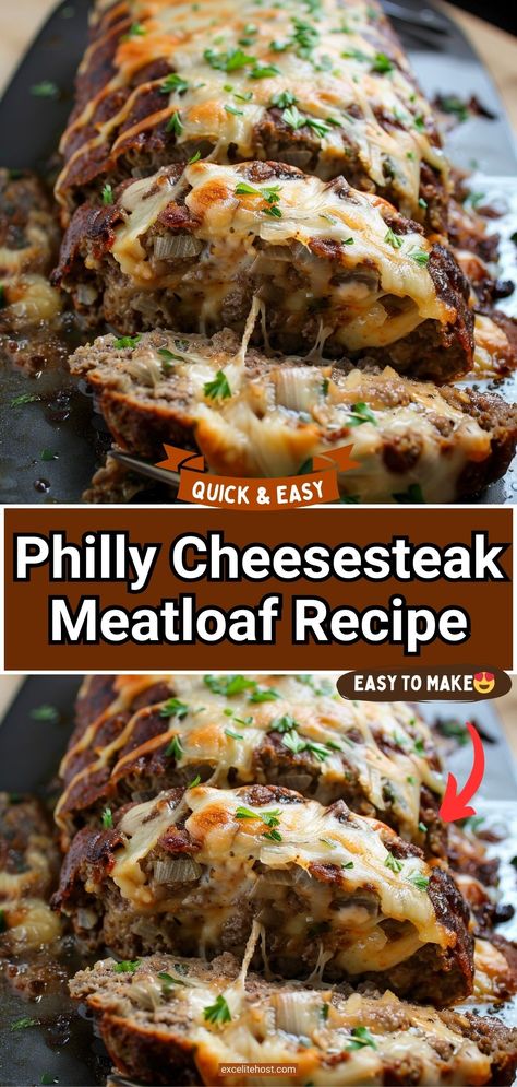 Cheesesteak Meatloaf, Philly Cheesesteak Stuffed Peppers, Cheesesteak Sandwich, Cheese Stuffed Meatloaf, Cheesesteak Stuffed Peppers, Closet Cooking, Food Knowledge, Beef Meals, Cafeteria Food