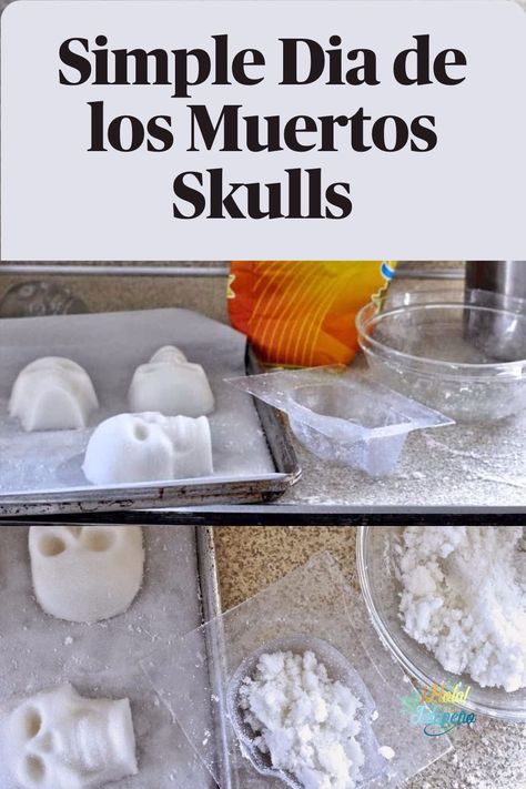 How To Make Sugar Skulls Recipes, Sugar Skulls Diy, How To Make Sugar Skulls, Diy Dia De Los Muertos Decorations Ideas, Sugar Skull Recipe, Dia De Los Muertos Crafts Ideas, Diy Sugar Skull, Paper Picado, Sugar Skull Diy