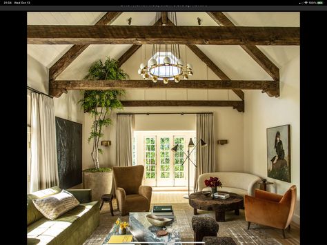 Jake Arnold, Disc Interiors, Tudor Style Homes, Stone Coffee Table, Design Salon, Tudor Style, White Cabinetry, Style Deco, Custom Sofa