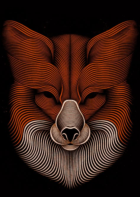 Fox on Behance Patrick Seymour, Illustration Art Nouveau, Art Fox, 3d Quilling, Canadian Art, Art Et Illustration, Fox Art, Arte Popular, Arte Animal