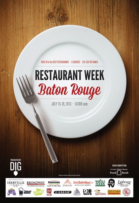 restaurant week poster - Google Search Restaurant Slogan Ideas, Restaurant Announcement Poster, Poster For Restaurant, Restaurant Offers Posters, Louisiana Food, Diner Restaurant, Restaurant Poster, Design Darling, Tourism Marketing