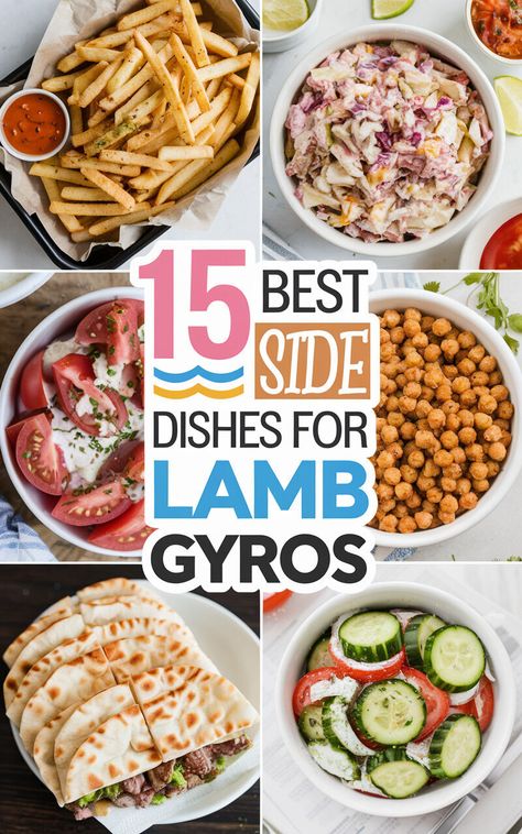 Don't settle for boring sides with your lamb gyros – try these mouthwatering options instead! 🍽️🤩 #gyrolicious #foodinspiration #yum Gyro Sides Dish, Gyro Side Dish, Side Dishes For Lamb, What To Serve With Lamb, Lamb Side Dishes, Creamy Dips, Mediterranean Appetizers, Lamb Gyros, Braised Lamb Shanks