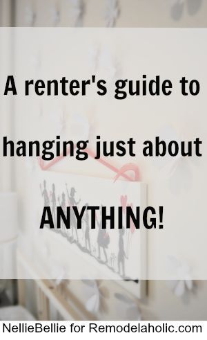 How to hang just about anything, even while renting -- great tips! Hanging Things In Apartment, Hayley Sheldon, Renting Tips, Rental Hacks, Boho Apartment, Hanging Items, Apartment Hacks, Apt Ideas, Hang Art