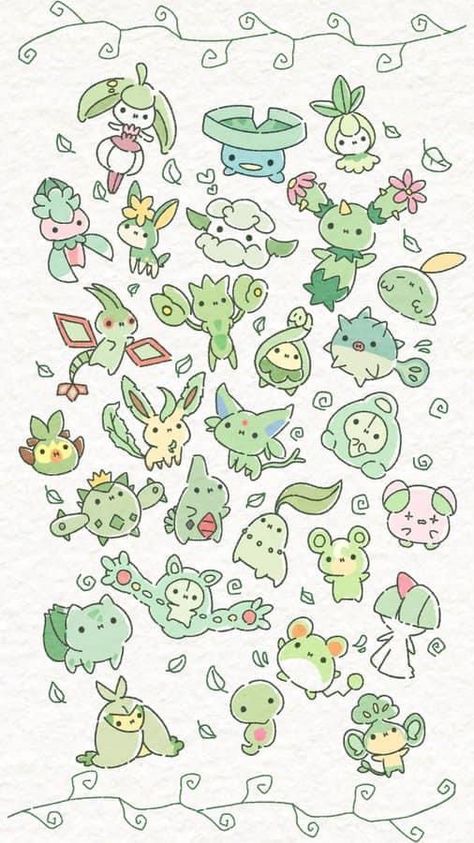 Cute Pokemon Wallpapers Aesthetic, Pokemon Aesthetic Wallpaper, Bulbasaur Wallpaper, Pokemon Wallpaper Aesthetic, Cute Pokemon Art, Green Pokemon, Pokemon Backgrounds, Pokemon Tattoo, Posca Marker