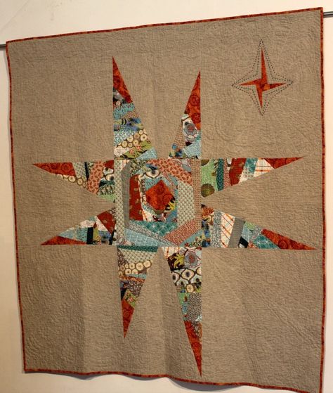 Last Friday, a new exhibit went up at Island Quilter ! And that would be "Modern Solstice", an inspiring collection of star quilts from the... Large Block Quilts, Solstice Quilt, One Block Quilts, Kitty Quilt, Form Inspiration, Quilt Big, Feather Quilt, Paper Pieced Quilts, Modern Patchwork