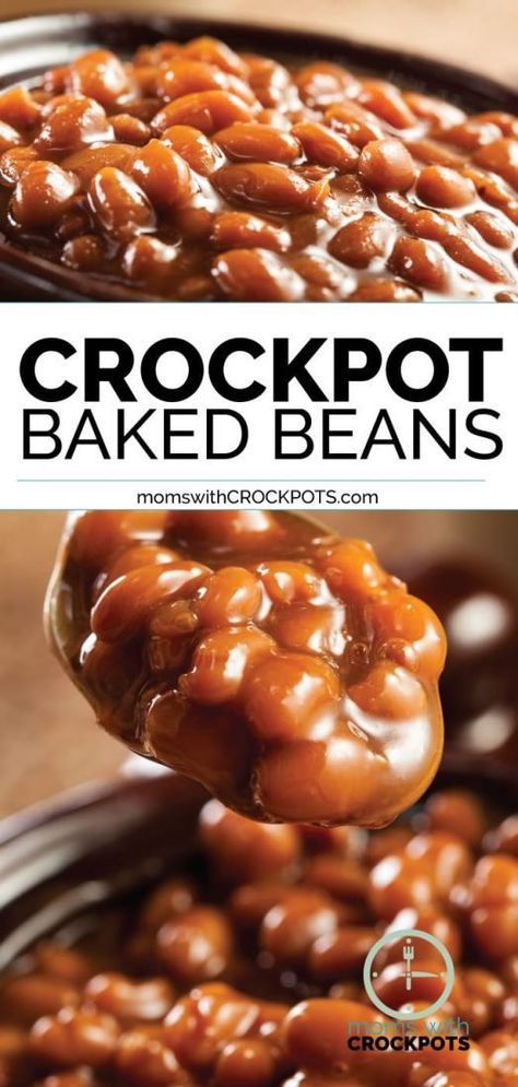 Crockpot Baked Beans Crock Pot Baked Beans, Crockpot Baked Beans, Beans Recipe Crockpot, Simple Baked Beans Recipe, Baked Beans Crock Pot, Slow Cooker Baked Beans, Best Baked Beans, Easy Baked Beans, Beans In Crockpot