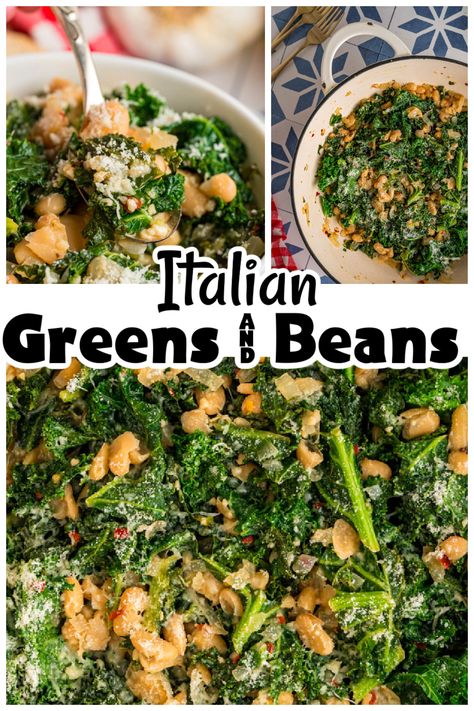 Greens and Beans Greens And Beans Recipe, Italian Greens, Bean Risotto, Greens And Beans, Cannellini Beans Recipes, Italian Beans, Best Instant Pot Recipes, Cozy Weekend, Kale Recipes