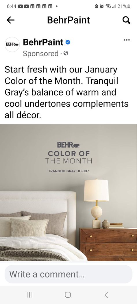 Tranquil Grey Behr, Behr Tranquil Gray, Tranquil Gray Behr, January Colors, Behr Colors, House Makeover, Behr Paint, Cool Undertones, Natural Gifts