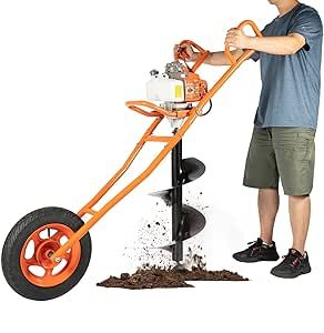 Diy Outfeed Roller, Diy Auger Drill, Drill Straight Holes Diy, Powered Wheelbarrow, Auger Bits, Post Hole Digger, Cordless Drill Batteries, Deck Building Plans, Deck Building