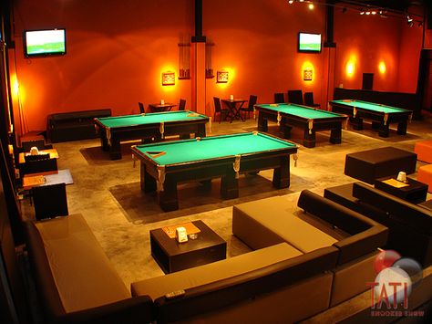 Billiards Bar Interior, Modern Billiard Room, Snooker Room Ideas, Pool Hall Decor, Pool Hall Ideas, Pool Table Room Decor, Billiards Room Decor, Chest Of Drawers Decor, Billiards Bar