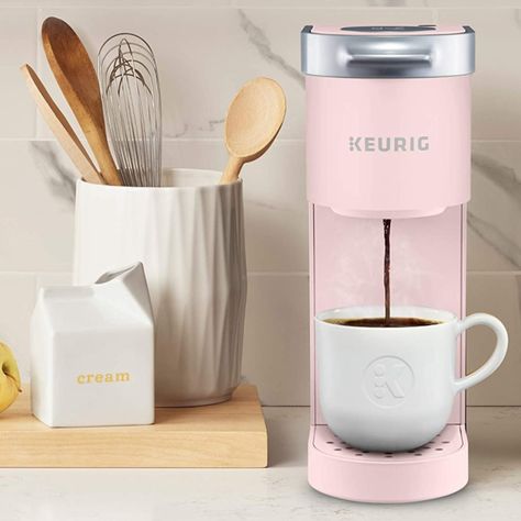 Pink Keurig, Keurig Coffee Maker, Pod Coffee Makers, Keurig Coffee Makers, Keurig Coffee, Home Coffee Bar, Single Serve Coffee Makers, Cord Storage, Single Serve Coffee