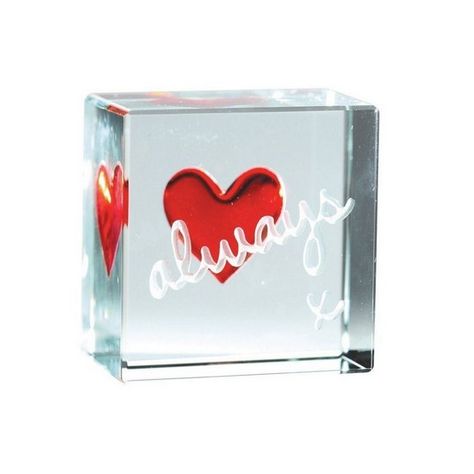 819785003348 Always Love Heart Glass Text Token Flamingo Gifts, Red Love Heart, Unique Valentines, Gifts Sign, Glass Gifts, White Gift Boxes, Glass Heart, Romantic Gift, Unusual Gifts