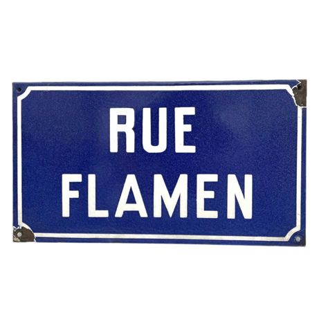 French enamel road sign translates as Flamenco Street All Road Signs, Street Name Sign, Sign Road, French Street, Traffic Signs, Road Sign, Street Sign, Street Names, Road Signs