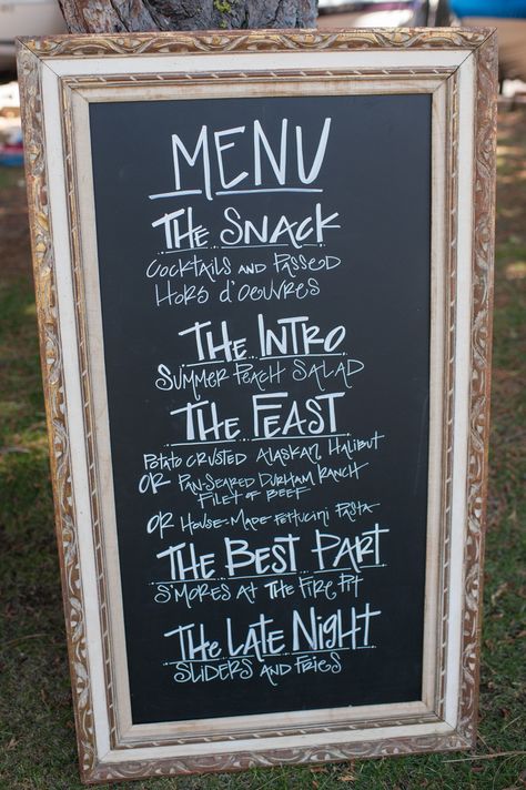 Wedding Food Stations, Prom Dinner, Chalkboard Lettering, Menu Sign, Menu Boards, Gorgeous Scenery, Menu Board, Dinner With Friends, The Dinner