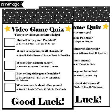 Video Game Party | CatchMyParty.com I love the trivia questions.  Could read them out loud to the boys during down time Skittles Party, Superhero Quiz, Gamers Party Ideas, Video Game Trivia, Playstation Party, Games Birthday Party, Xbox Party, Arcade Party, Nerd Party