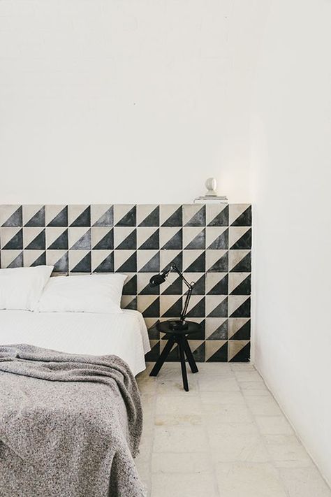 #tiles Ostuni Italy, Minimal Farmhouse, Andrew Trotter, Masseria Moroseta, Mad About The House, Bedroom Trends, Italian Interior, Small Luxury Hotels, Headboard Wall