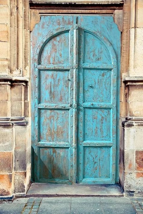 Antique Door Indian Arched Door Blue Painted Teak Wood Doors 87 | eBay Ancient Spirituality, Rustic Farmhouse Furniture, Carved Door, Cozy Interiors, Artistic Elements, Indian Doors, Laundry Cabinets, Antique Turquoise, Vintage Doors