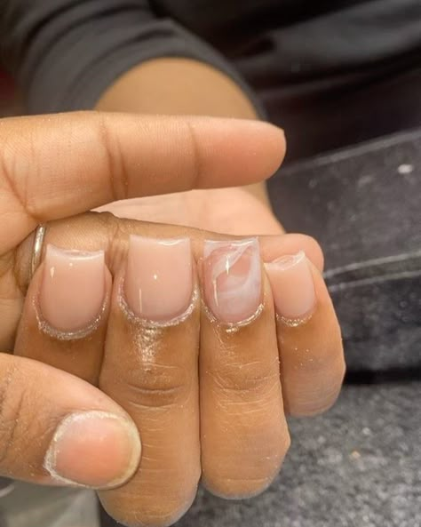 Short Short Nails Ideas, Shorts Nails Idea, Shorties Nails Square Fall, Nude Short Acrylic Nails, Short Nurse Nails, Manicure Ideas For Short Nails Natural, Short Nude Nails With Design, Short Nude Nails Acrylic, Really Short Acrylic Nails